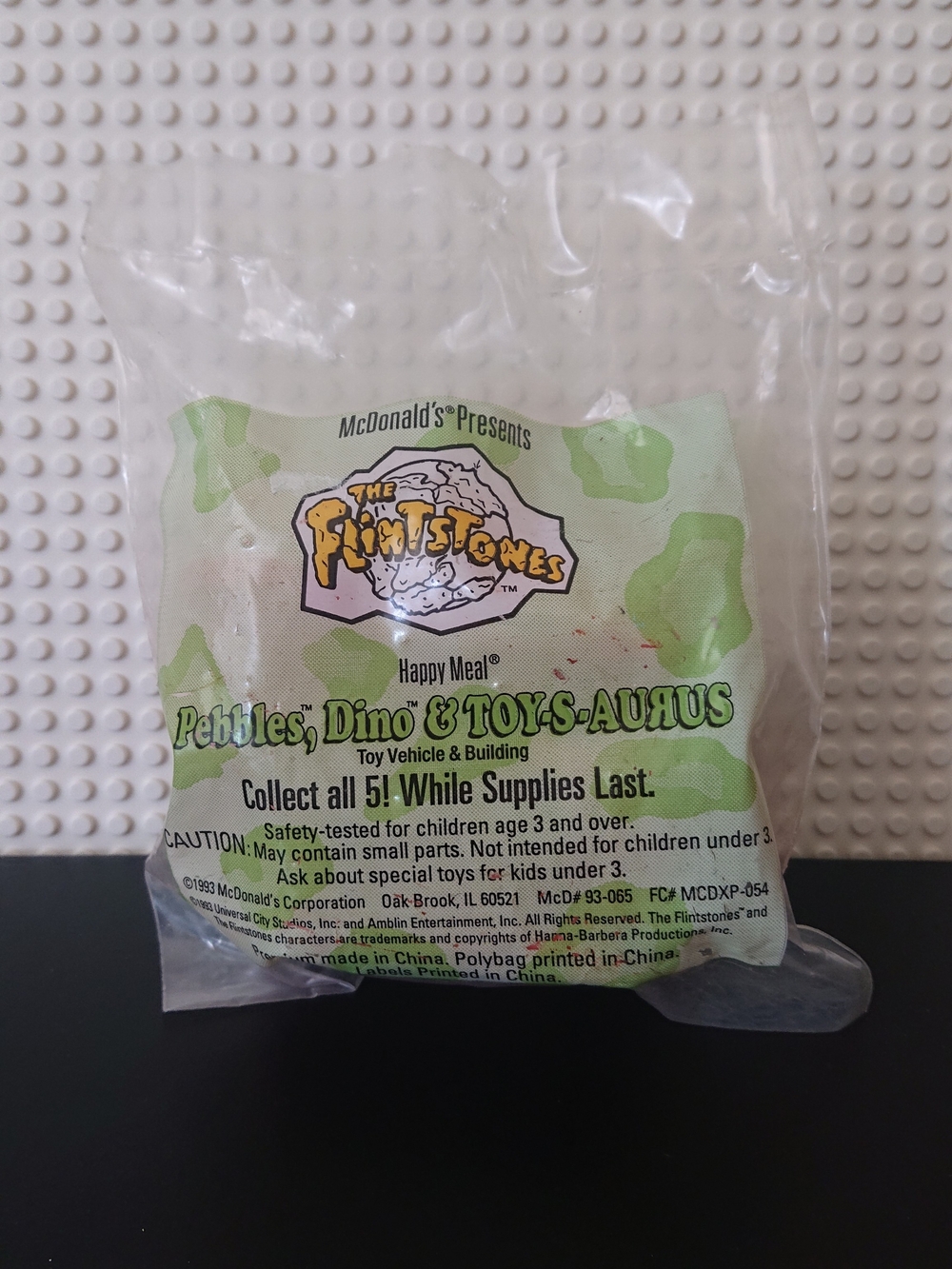 1993 McDonald's Hanna-Barbera - Flintstones Pebbles Dino - Sealed Mcdonalds Toy